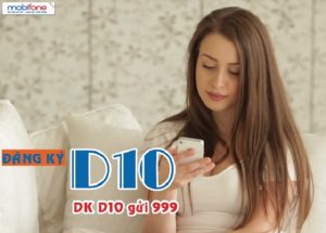 Đăng ký gói D10 Mobifone nhận ngay 1,5GB chỉ 10.000đ/ngày